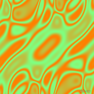 Mint Green and Dark Orange plasma waves seamless tileable