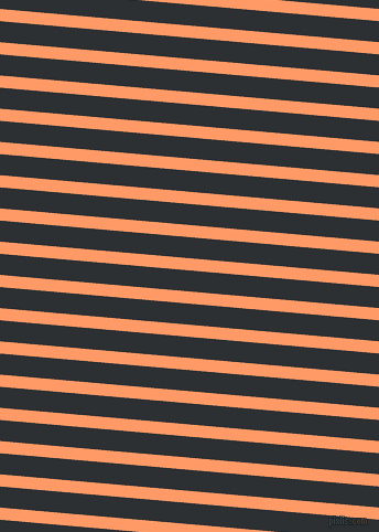 175 degree angle lines stripes, 11 pixel line width, 19 pixel line spacing, Atomic Tangerine and Cod Grey stripes and lines seamless tileable