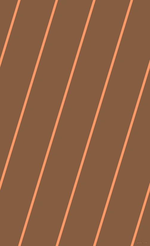 73 degree angle lines stripes, 8 pixel line width, 112 pixel line spacing, Atomic Tangerine and Dark Wood stripes and lines seamless tileable