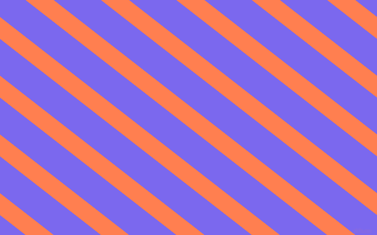 142 degree angle lines stripes, 34 pixel line width, 57 pixel line spacing, Coral and Medium Slate Blue stripes and lines seamless tileable