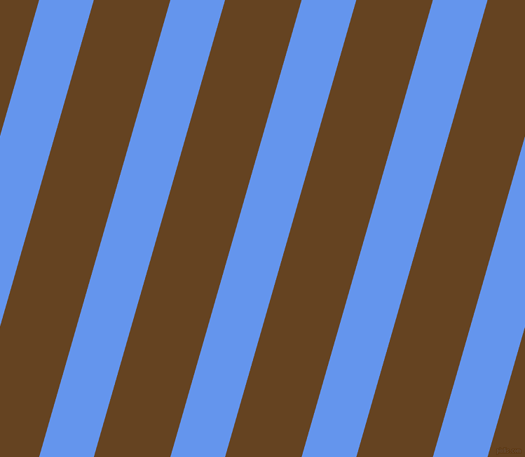 74 degree angle lines stripes, 75 pixel line width, 105 pixel line spacing, Cornflower Blue and Dark Brown stripes and lines seamless tileable