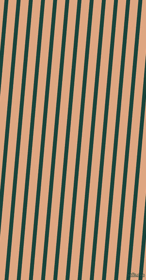 85 degree angle lines stripes, 8 pixel line width, 17 pixel line spacing, Deep Teal and Tumbleweed stripes and lines seamless tileable