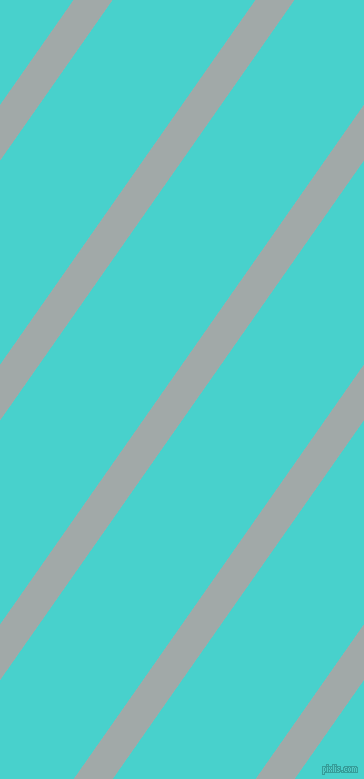 55 degree angle lines stripes, 32 pixel line width, 117 pixel line spacing, Hit Grey and Medium Turquoise stripes and lines seamless tileable