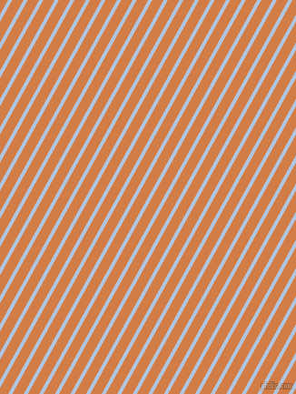 61 degree angle lines stripes, 4 pixel line width, 11 pixel line spacing, Light Steel Blue and Raw Sienna stripes and lines seamless tileable