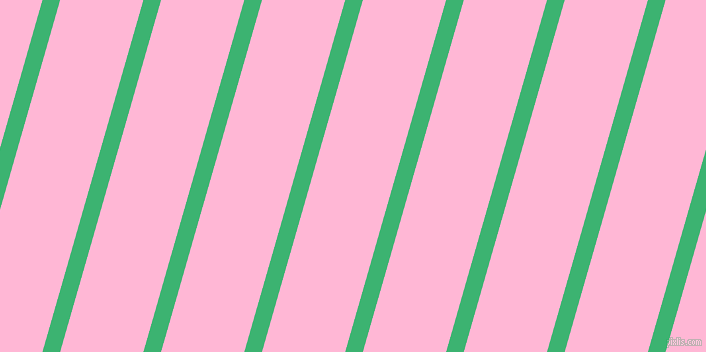 74 degree angle lines stripes, 17 pixel line width, 80 pixel line spacing, Medium Sea Green and Cotton Candy stripes and lines seamless tileable