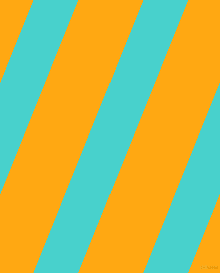 68 degree angle lines stripes, 83 pixel line width, 120 pixel line spacing, Medium Turquoise and Dark Tangerine stripes and lines seamless tileable