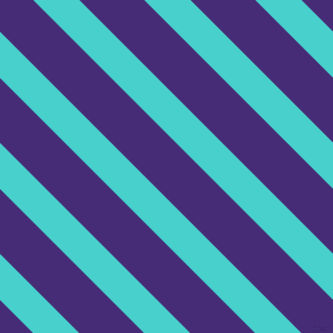 135 degree angle lines stripes, 64 pixel line width, 90 pixel line spacing, Medium Turquoise and Windsor stripes and lines seamless tileable