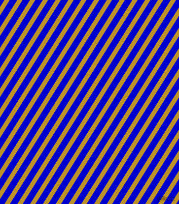 58 degree angle lines stripes, 9 pixel line width, 13 pixel line spacing, Nugget and Medium Blue stripes and lines seamless tileable