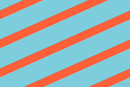 24 degree angle lines stripes, 28 pixel line width, 64 pixel line spacing, Outrageous Orange and Spray stripes and lines seamless tileable