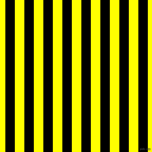 vertical lines stripes, 32 pixel line width, 32 pixel line spacing, Black and Yellow vertical lines and stripes seamless tileable