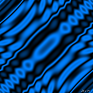 Black and Dodger Blue wavy plasma ripple seamless tileable