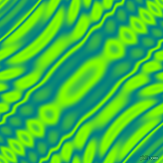 Teal and Chartreuse wavy plasma ripple seamless tileable